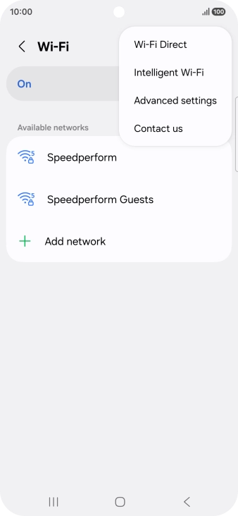 Press Intelligent Wi-Fi. Press Intelligent Wi-Fi.