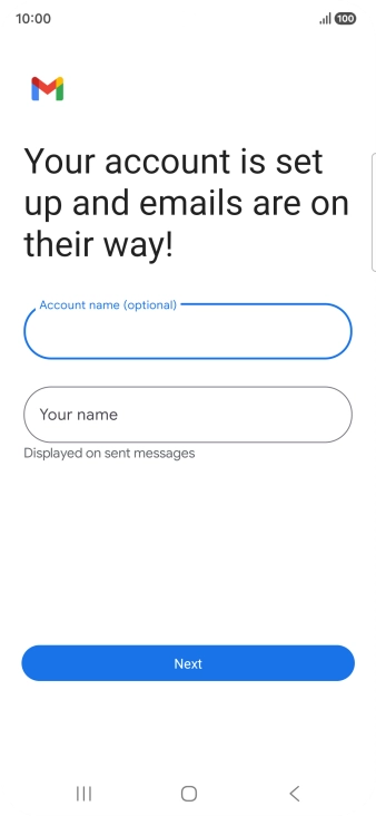 Press Your name and key in the required sender name. Press Your name and key in the required sender name.