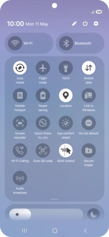 Press the Wi-Fi calling icon to turn the function on or off. Press the Wi-Fi calling icon to turn the function on or off.