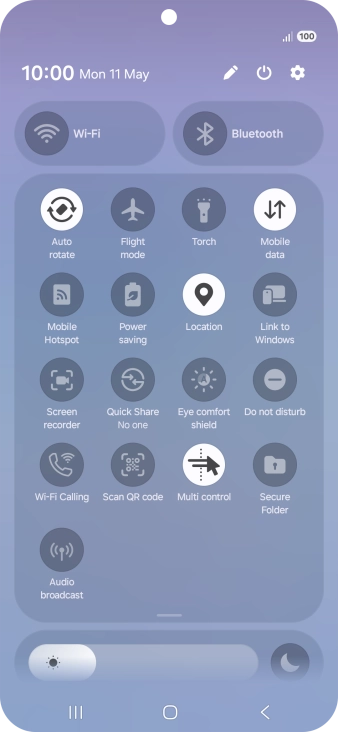 Press the Wi-Fi calling icon to turn the function on or off. Press the Wi-Fi calling icon to turn the function on or off.