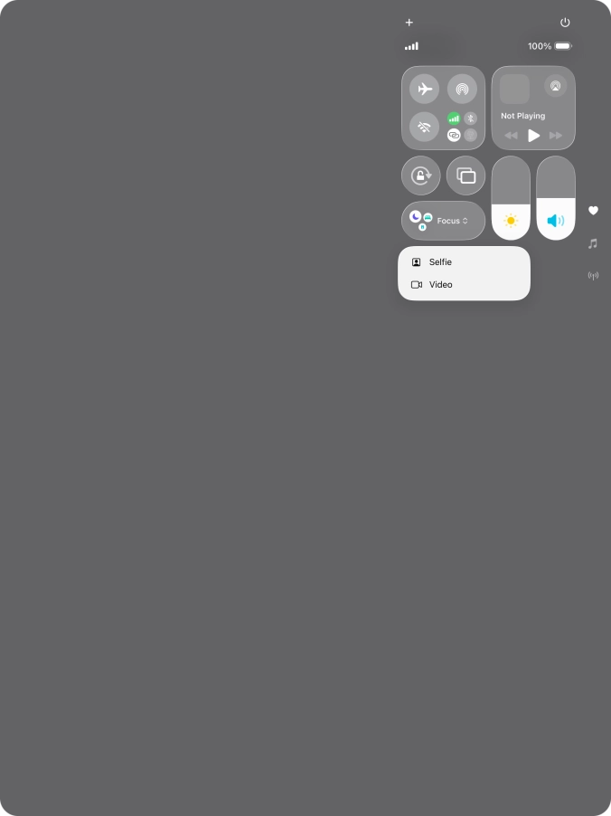 Press and hold the required function to see more actions.