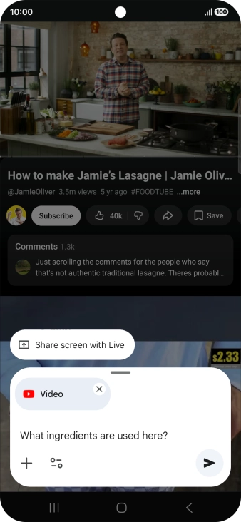 Follow the instructions on the screen to type or speak the required question for the video. Follow the instructions on the screen to type or speak the required question for the video.