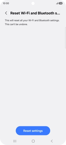 Press Reset settings. Press Reset settings.