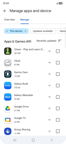 Press the required app. Press the required app.