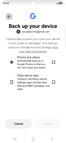 Press the fields next to the required data types to select them.