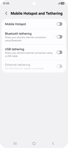 Press Mobile Hotspot. Press Mobile Hotspot.