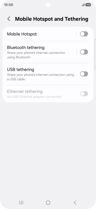 Press Mobile Hotspot. Press Mobile Hotspot.