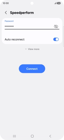Key in the password for the Wi-Fi network and press Connect. Key in the password for the Wi-Fi network and press Connect.