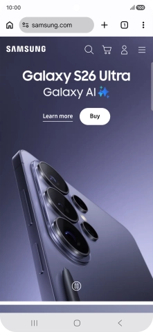 Press the menu icon.