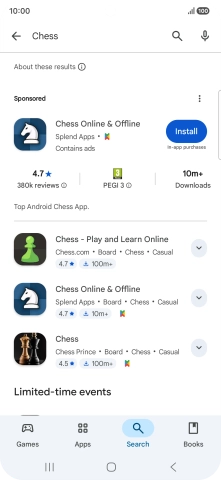 Press the required app. Press the required app.