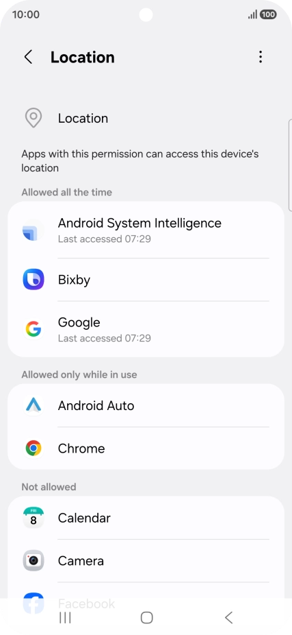 Press the required app. Press the required app.