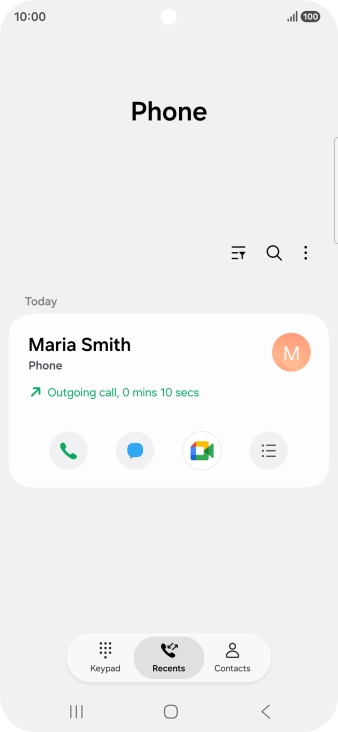 Press the menu icon.
