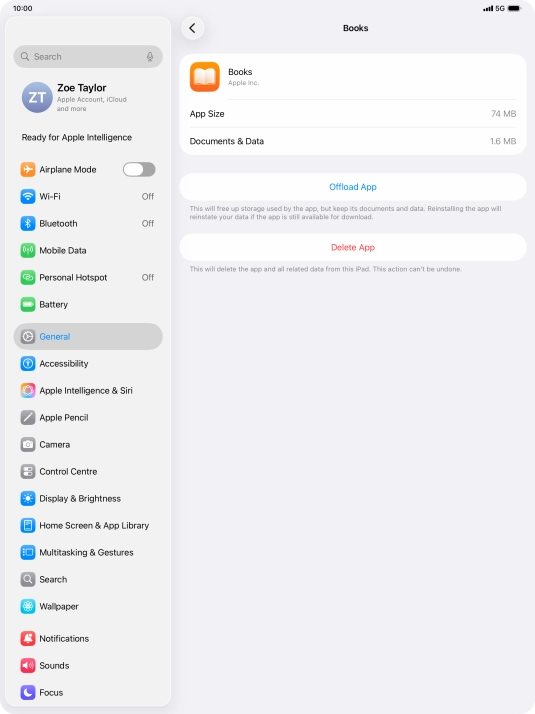 Press Offload App.
