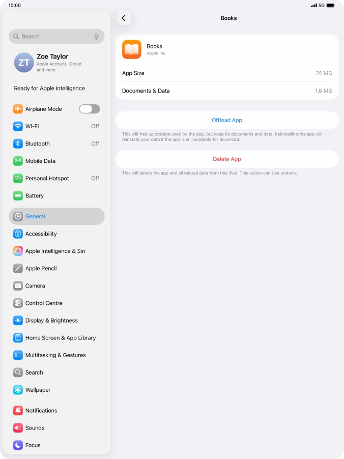 Press Offload App.
