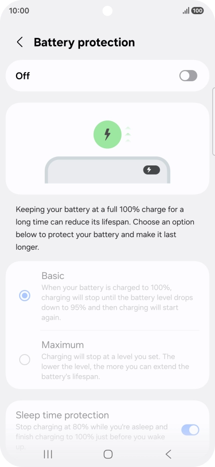 Press the indicator to turn the function on or off.