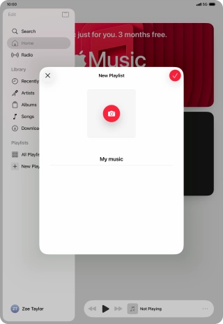 Press the confirm icon.