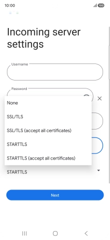 Press SSL/TLS. Press SSL/TLS.