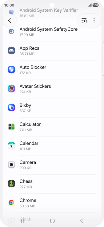 Press the required app. Press the required app.