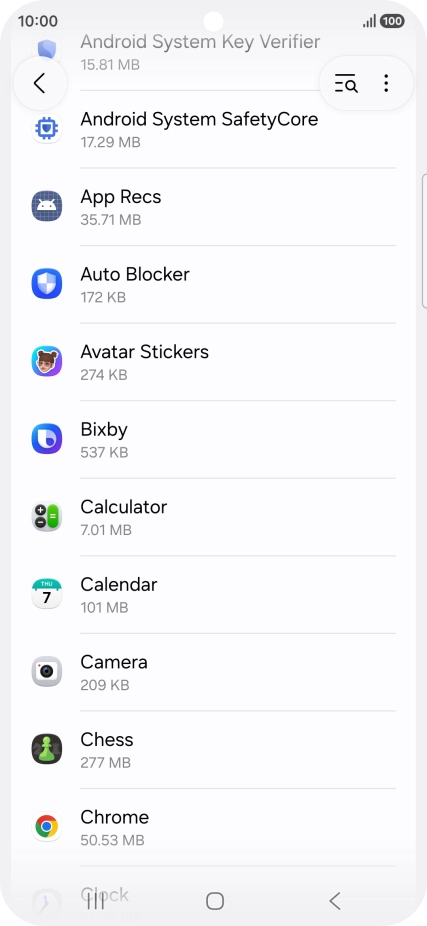 Press the required app. Press the required app.
