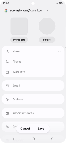 Press Name and key in the required name.