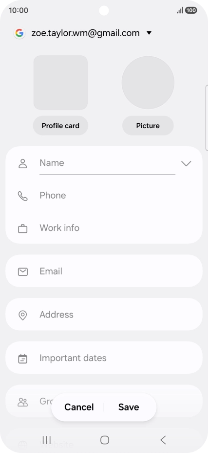Press Name and key in the required name.