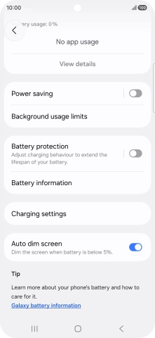 Press Power saving. Press Power saving.