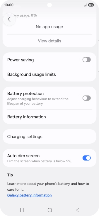 Press Power saving. Press Power saving.