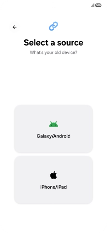 Press the required setting and follow the instructions on the screen to transfer the content from another phone. Press the required setting and follow the instructions on the screen to transfer the content from another phone.