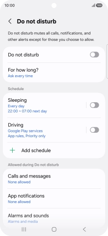 Press the indicator next to 
