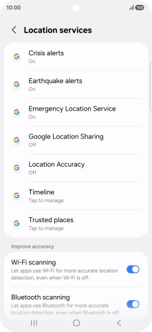 Press Location Accuracy. Press Location Accuracy.