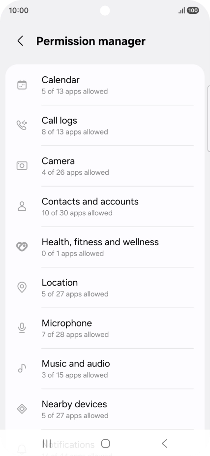 Press the required phone function.