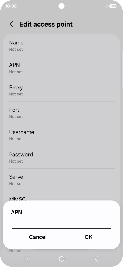 Key in live.vodafone.com and press OK. Key in live.vodafone.com and press OK.