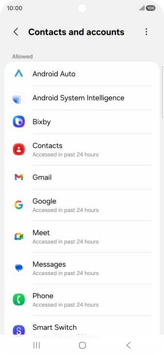 Press the required app.