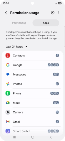 Press the drop down list.
