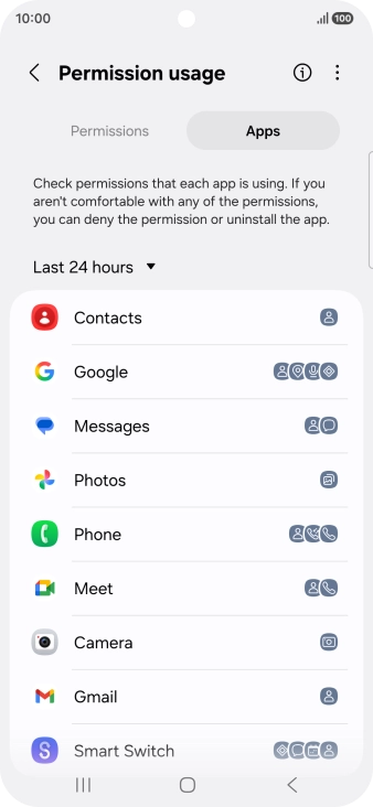 Press the drop down list.