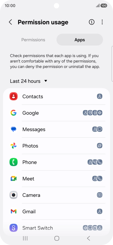 Press the drop down list.