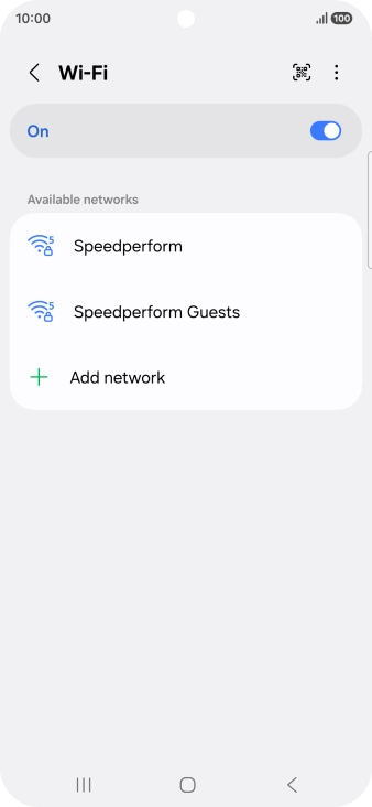 Press the required Wi-Fi network. Press the required Wi-Fi network.