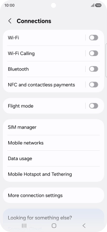 Press Data usage. Press Data usage.