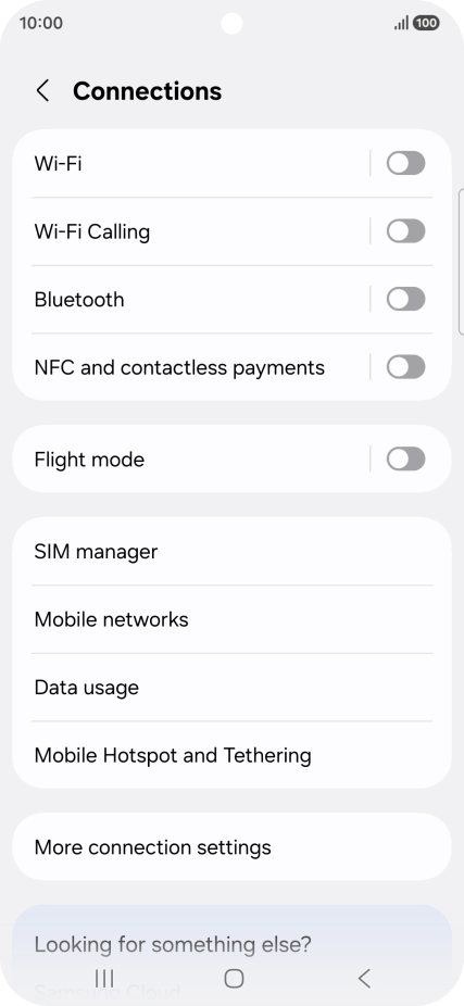 Press Data usage. Press Data usage.