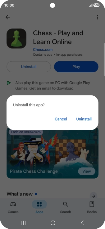Press Uninstall. Press Uninstall.