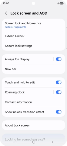 Press Screen lock and biometrics and key in the additional phone lock code you created earlier. Press Screen lock and biometrics and key in the additional phone lock code you created earlier.