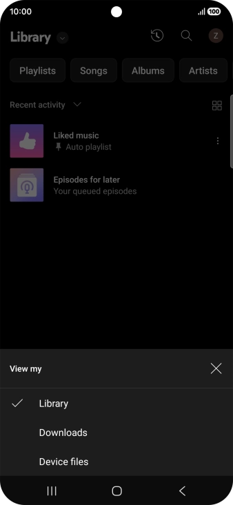 Press the required category and go to the required audio file. Press the required category and go to the required audio file.