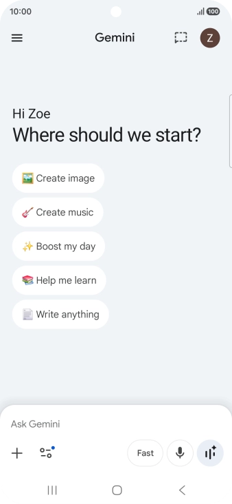 Press the profile icon. Press the profile icon.
