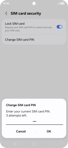 Key in your current PIN and press OK.