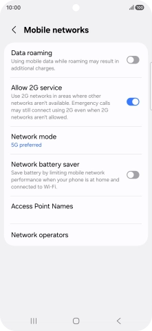 Press Network mode. Press Network mode.