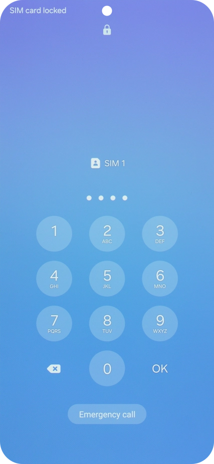 If your SIM is locked, key in your PIN and press OK. If your SIM is locked, key in your PIN and press OK.