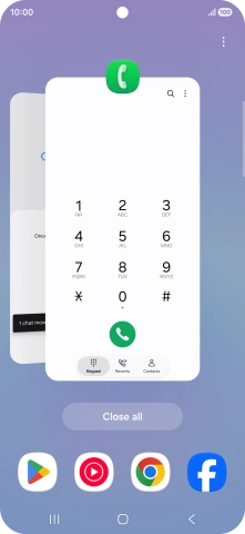 To end one running application, slide your finger upwards on the required application. To end one running application, slide your finger upwards on the required application.