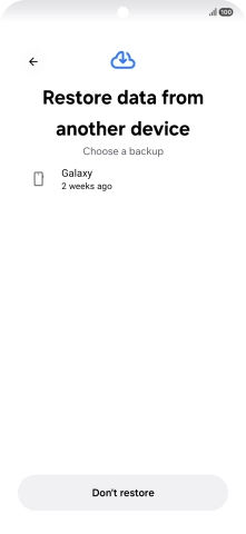 Press the required backup and your phone restores the content of the selected backup. Subsequently, follow the instructions on the screen to set up your phone and prepare it for use.
