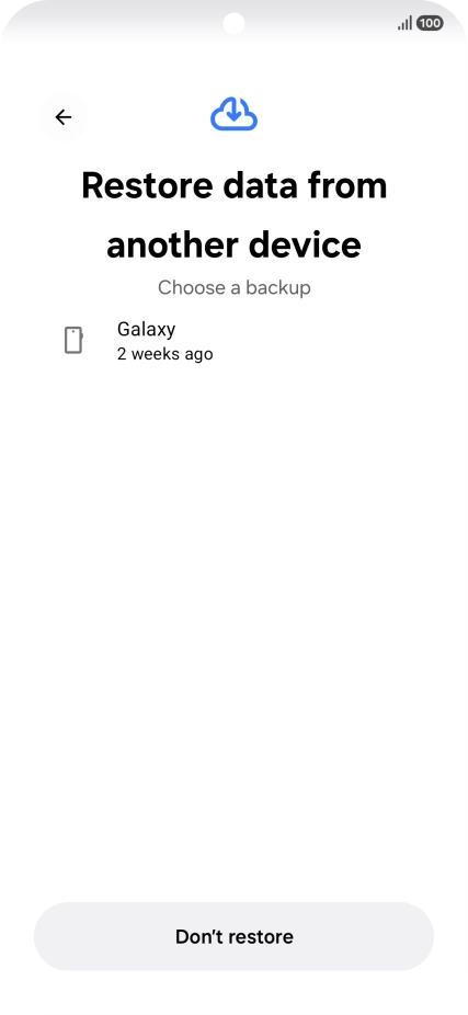 Press the required backup and your phone restores the content of the selected backup. Subsequently, follow the instructions on the screen to set up your phone and prepare it for use.