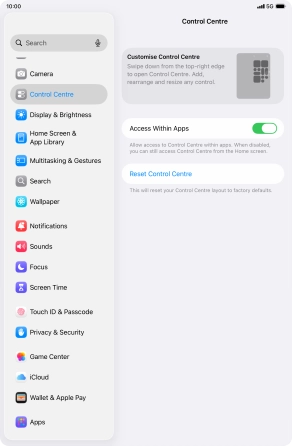 Press the indicator next to 